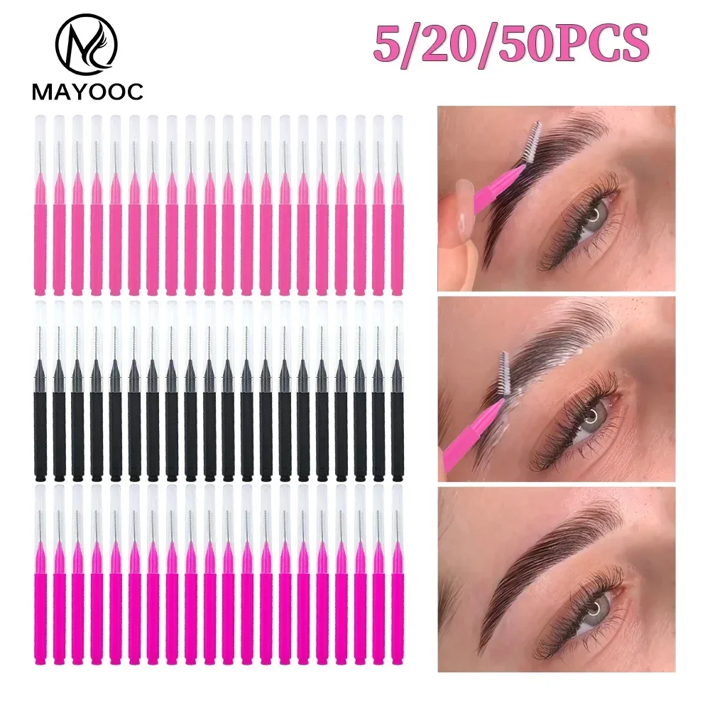 Eyelash Extension Aftercare - 5/10/50PCS Mini Eyebrow Brush Brow Perm