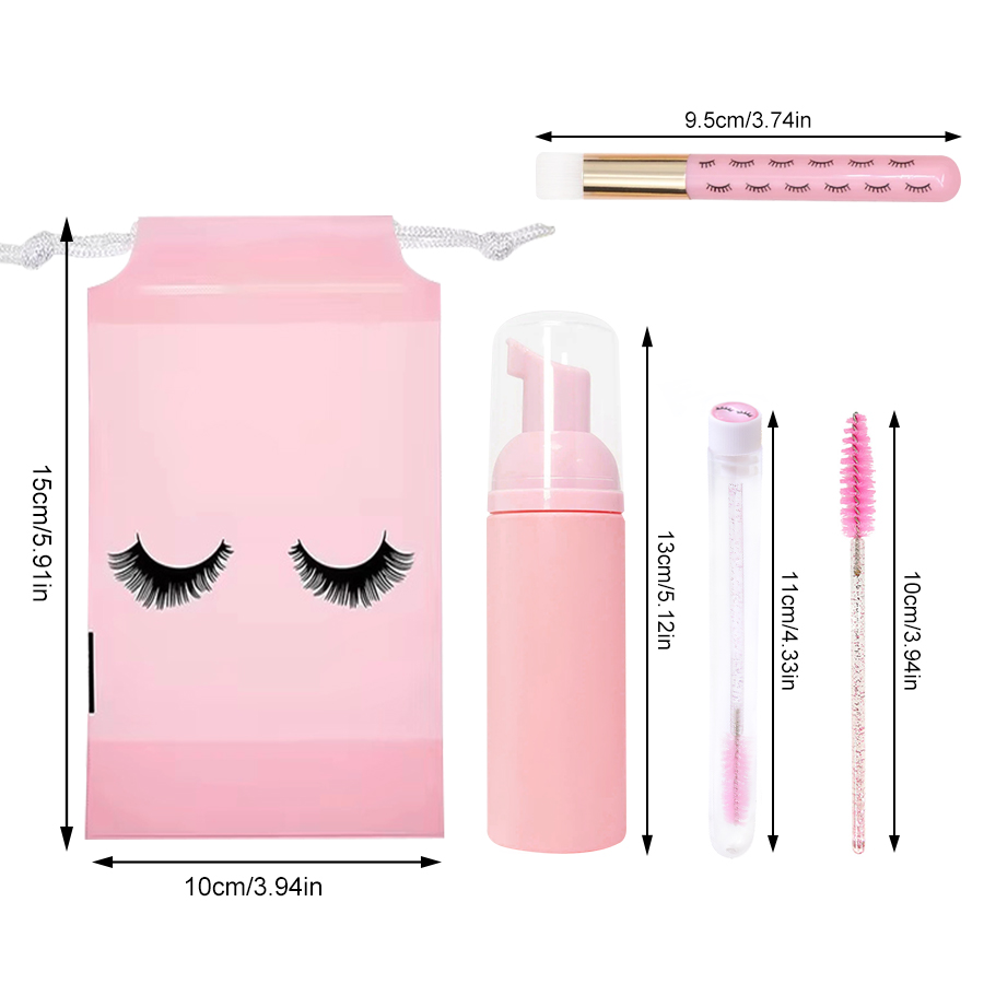 83PCS Lash Shampoo Bottles Bru - огляд і ціна Eyelash Extension Aftercare
