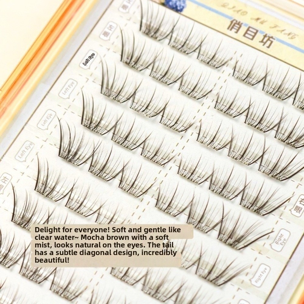 Mocha Brown Self Adhesive Fals - огляд і ціна Eyelash Extension No 10