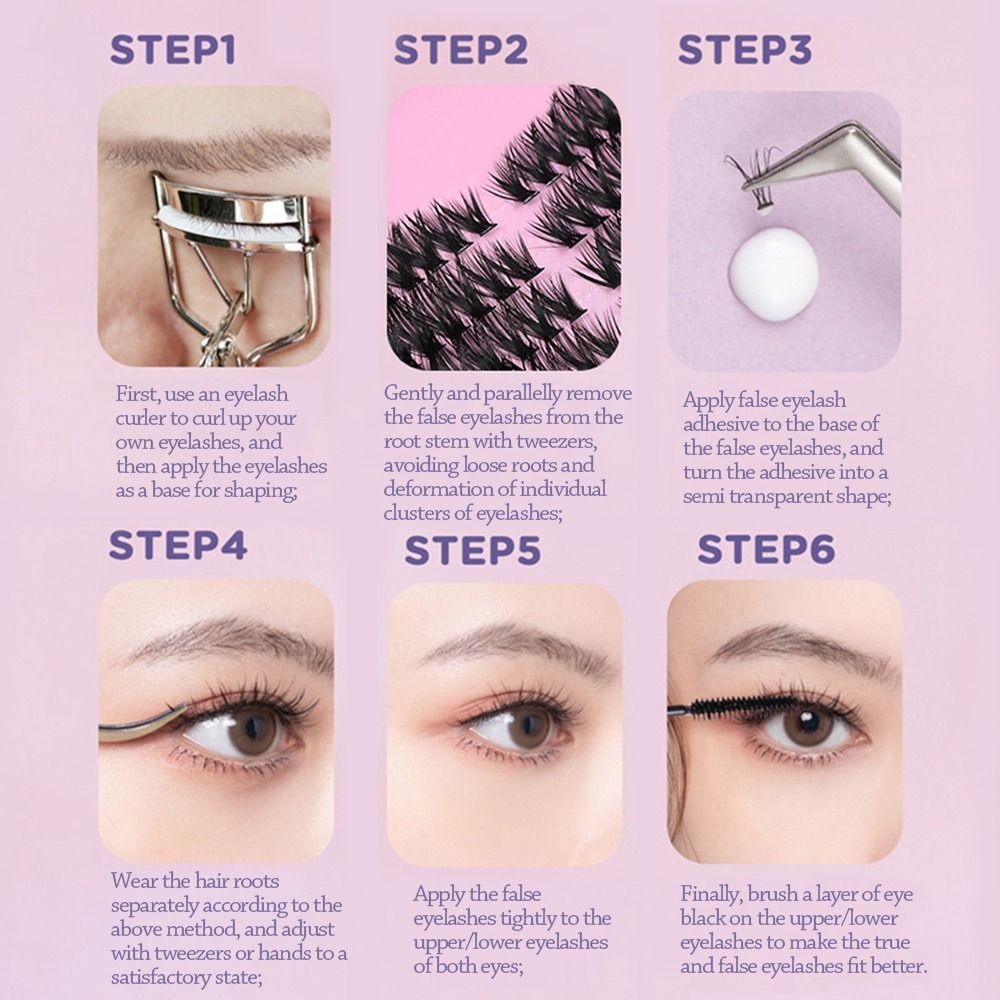 12 Rows Natural Look False Eye - огляд і ціна Eyelash Extension Wispy