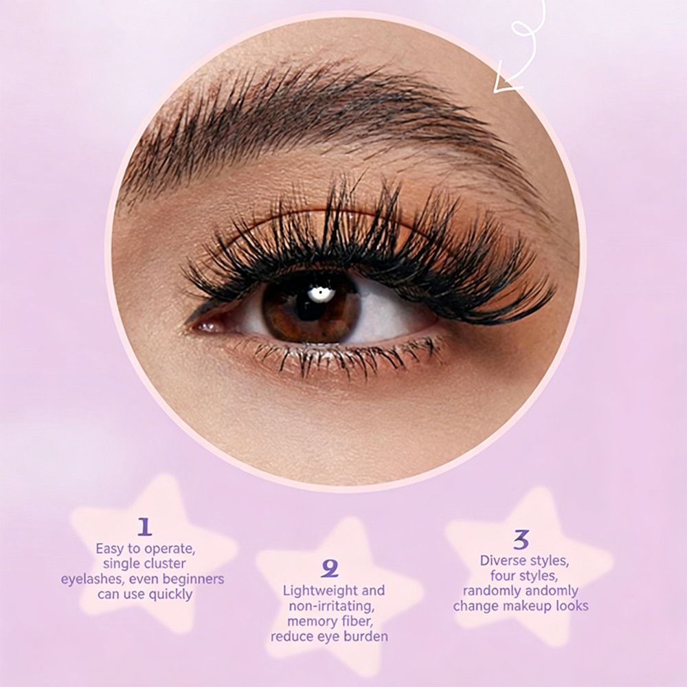 12 Rows Natural Look False Eye - огляд і ціна Eyelash Extension Wispy