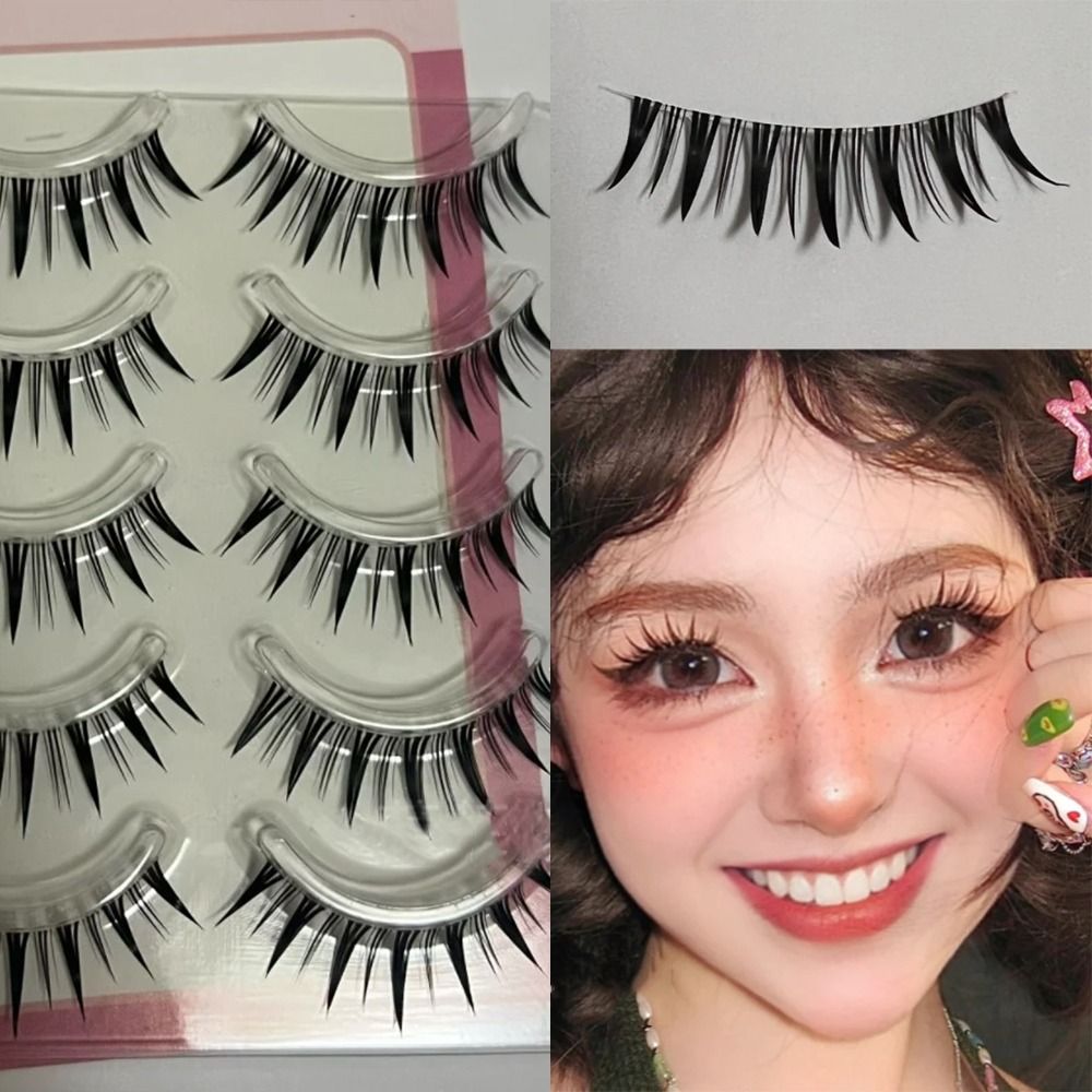 5 Pairs Pack Japanese Cosplay  - огляд і ціна Eyelash Extension Wet Look